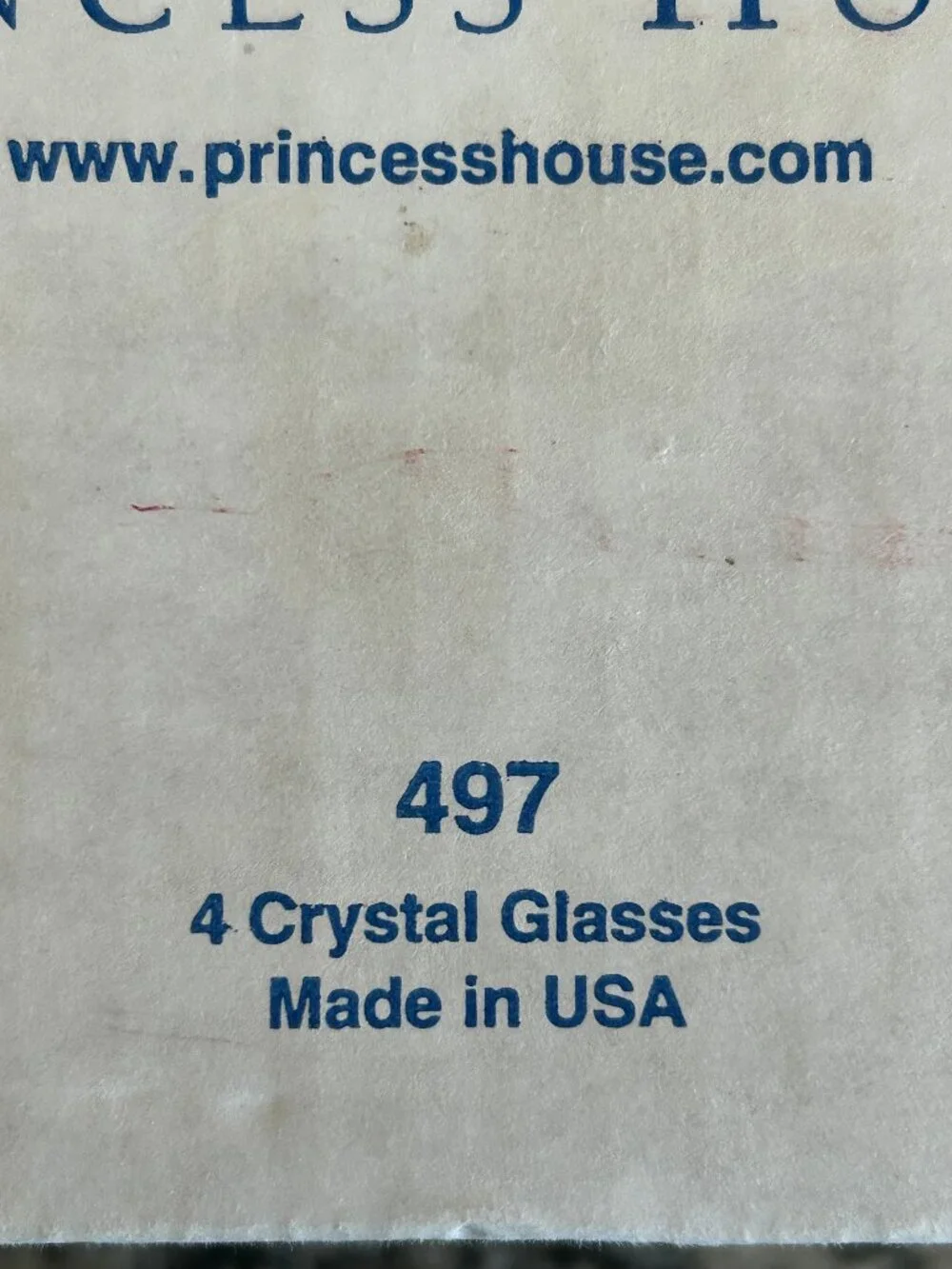 Princess House #497 Crystal Glasses Set of 3 Original Box & Manual (PRICE DROP)!